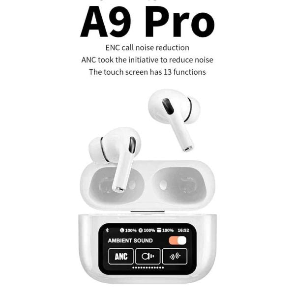 A9 Pro Earbuds Anc/enc Dauble Dark Touch Screen Display